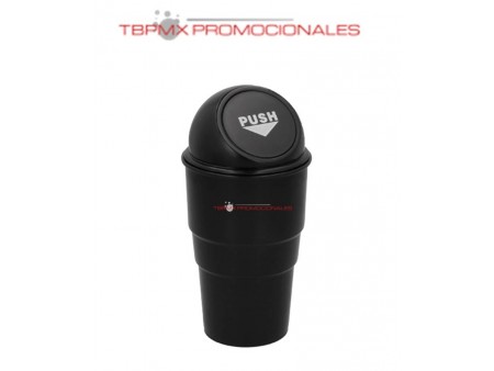 Accesorio para auto en forma bote de basura trash promocional