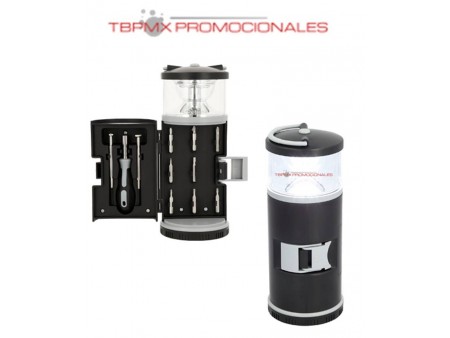 Linterna portatil 6 leds estuche de herramientas faro promocional