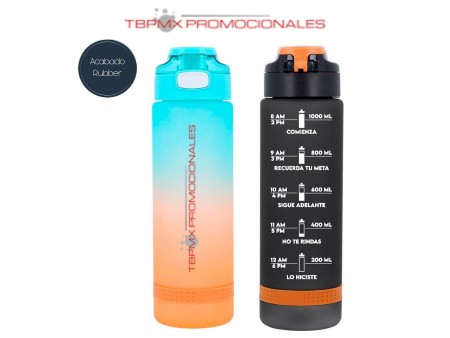 Cilindro anfora plástico 1 litro rubber banda silicón blonde promocional