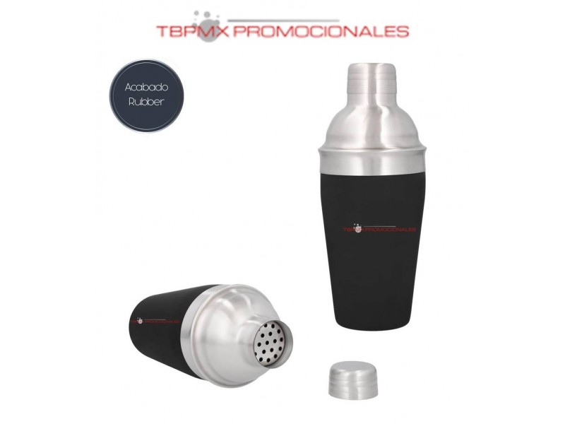 Shaker acero inoxidable 540 ml rubber tapa metalica coladera tonic promocional