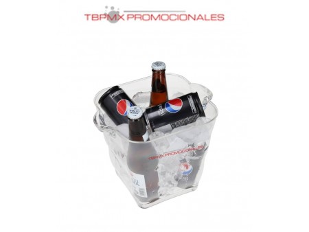 Hielera plastica evian promocional