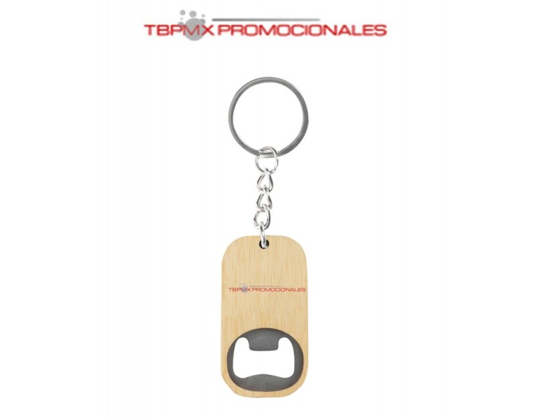 Destapador de bambu con aro tapi promocional