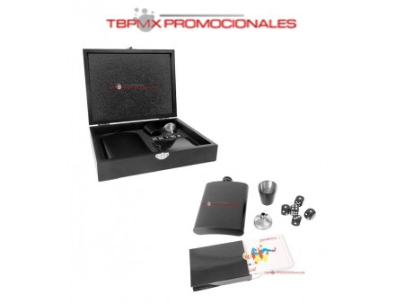 Set licorera shot mini embudo juego cartas  velute promocional
