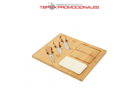 Tabla de quesos con mini plato de ceramica cheese promocional