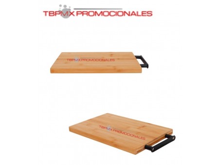 Tabla para cortar bambu con asa deska promocional