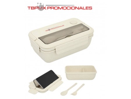 Contenedor para alimentos fibra de trigo soporte para celular maki promocional