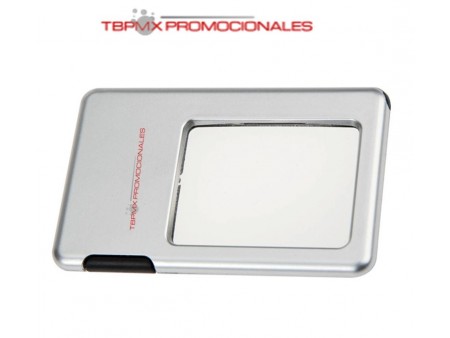 Lupa con pluma plastica con luz luxor promocional