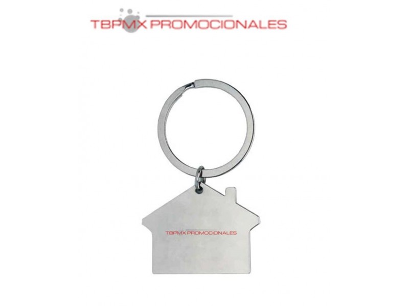 Llavero metalico forma casa house promocional