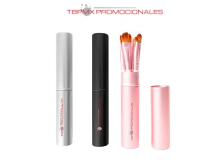 Set de brochas para maquillaje 7 piezas estuche plastico phan promocional
