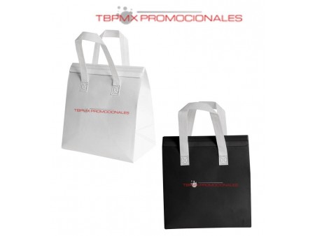 Bolsa ecologica nonwoven metalizada laminada termosellada con pestaña koda promocional