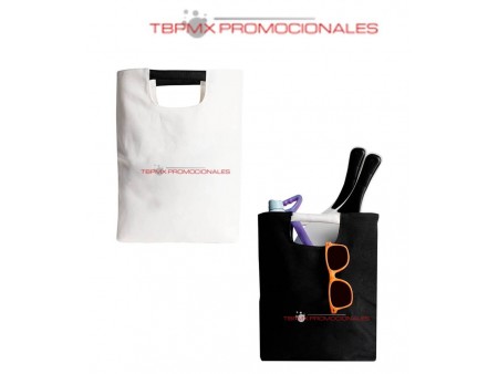 Bolsa algodon cosida asas rectas broche interno turchi promocional