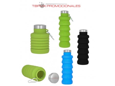 Cilindro anfora silicón 500 ml tipo acordeón arnes flex promocional