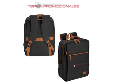 Mochila poliester puerto usb porta laptop 16 pulgadas norcia promocional