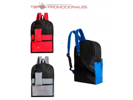 Mochila escolar poliester con lapicera ghana promocional