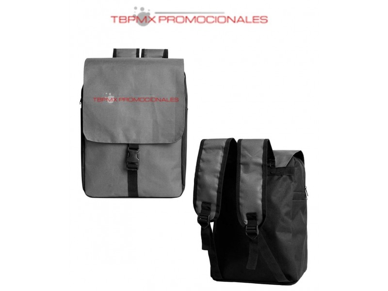 Mochila escolar poliester solapa con broche capira promocional