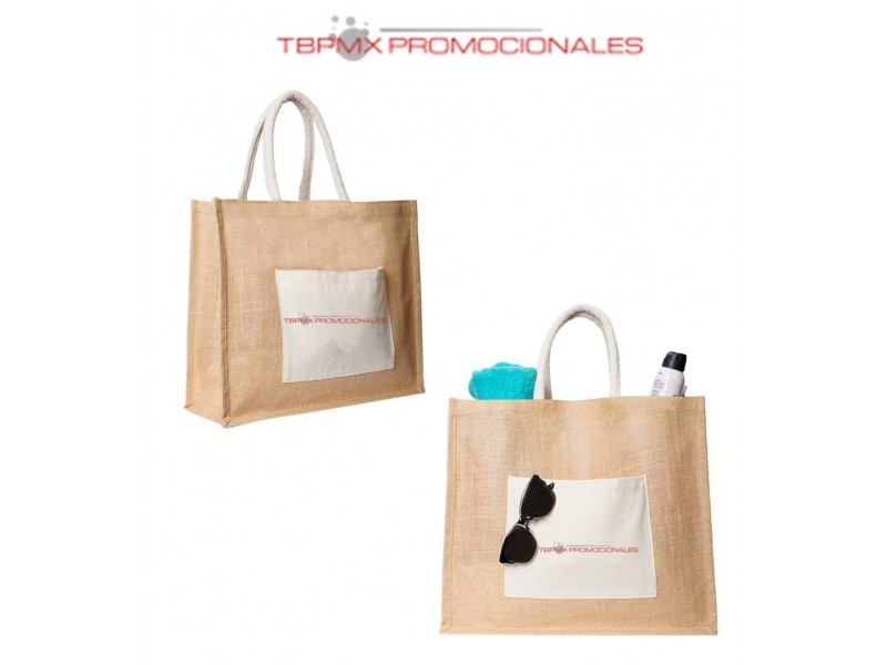 Bolsa de yute laminado bolsa frontal algodon ilbo promocional