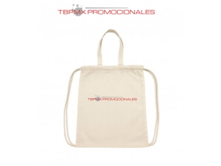 Bolsa de algodón correas para convertirla en morral shell promocional