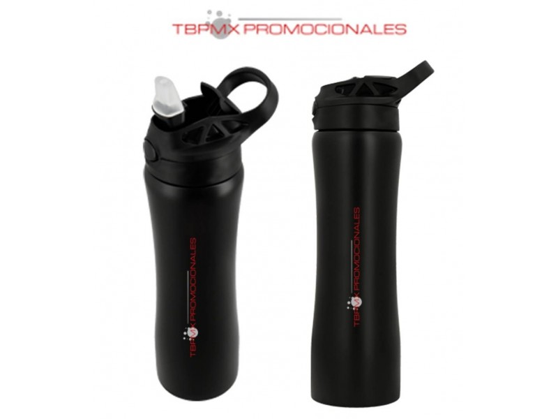 Cilindro anfora acero inoxidable 500 ml boquilla popote agarradera jaguar promocional