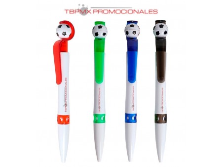Boligrafo plastico balon soccer accesorio antiestres modric promocional