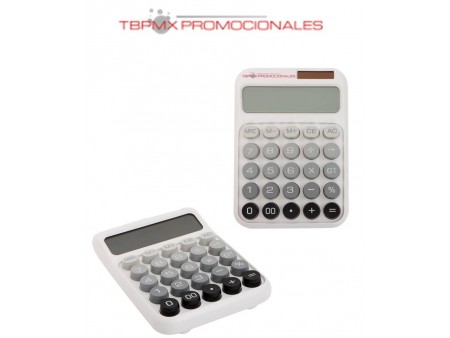 Calculadora de escritorio 12 digitos cargador solar calx promocional