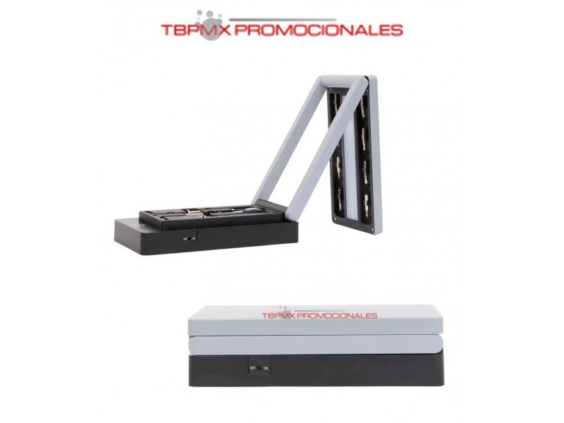 Set de herramientas estuche plastico lampara led flexible touch choi promocional