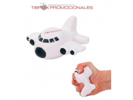 Pelota antiestres forma avion falcon promocional