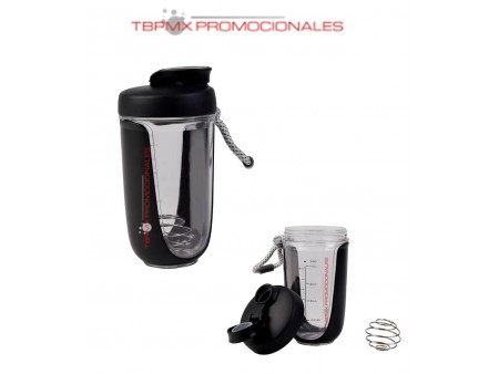 Cilindro anfora shaker plastico 550 ml resorte acero asa cuerda turn promocional