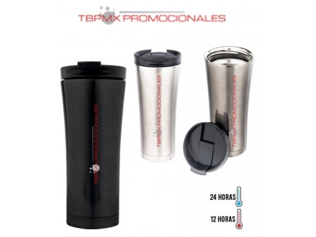 Termo acero inoxidable 500 ml doble pared boquilla seguridad terbux promocional