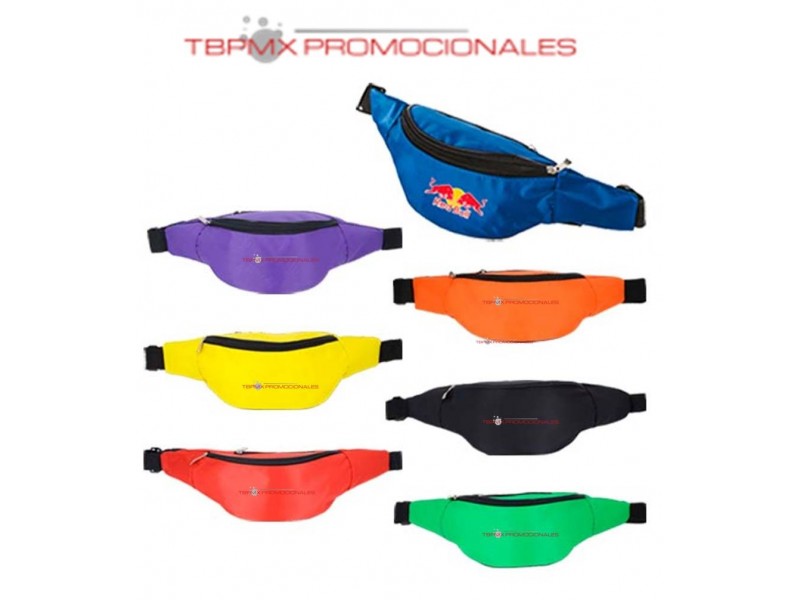 Cangurera poliester doble compartimento run promocional