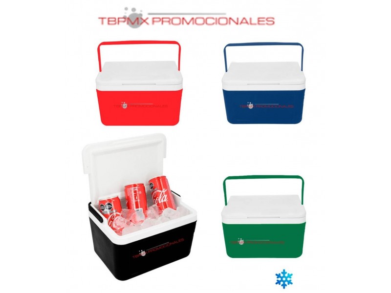 Hielera plastica doble pared 6 latas o 5 litros polar promocional