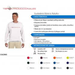 Sudadera básica para adulto...