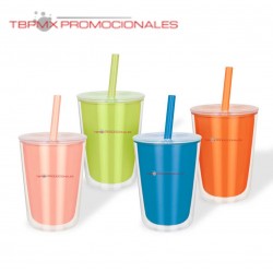 Vaso plástico 700 ml doble...