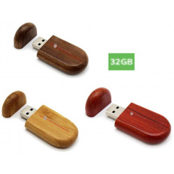 Memoria usb oval madera...